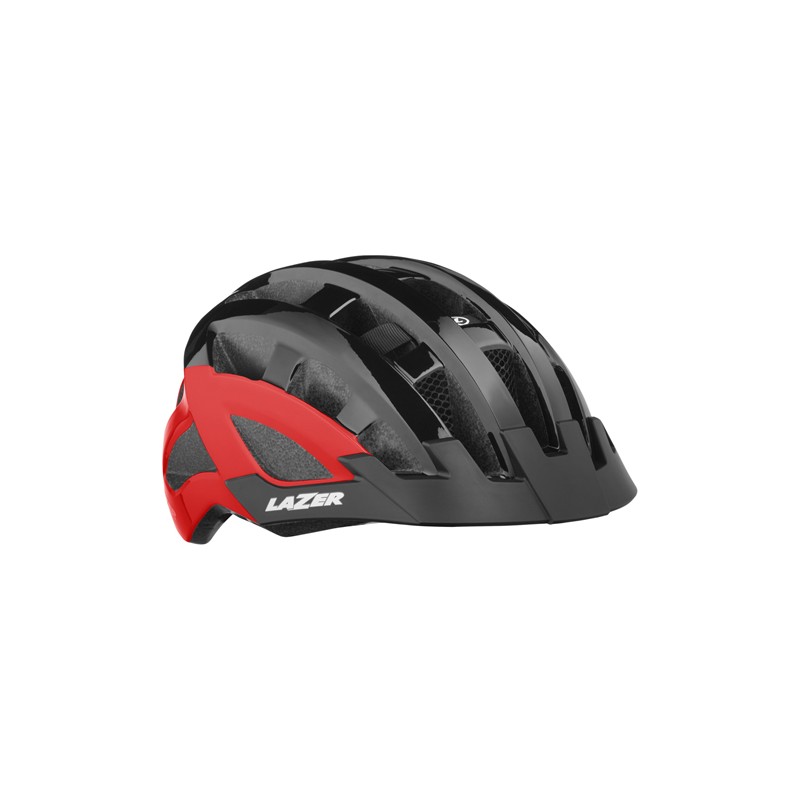 Lazer Kask Comp DLX Black Red Uni +Siatka +LED