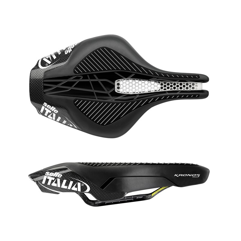 Siodło SELLE ITALIA KRONOS TEKNO FLOW L (id match - L123) carbon/keramic 7x9, fibra-tek, czarne (DWZ)