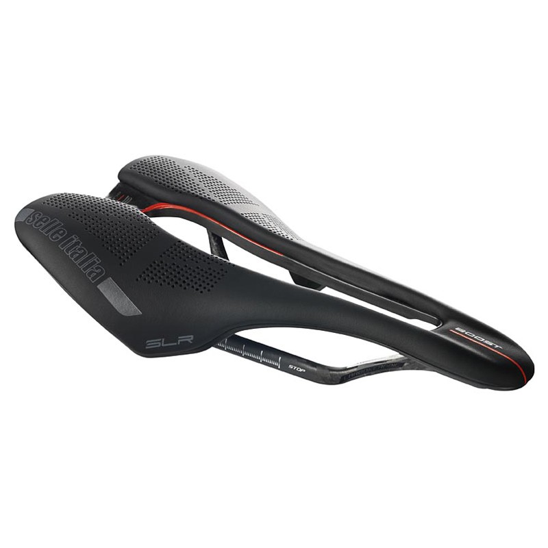 Siodło SELLE ITALIA SLR BOOST KIT CARBONIO SUPERFLOW L (id match - L3) carbon/keramic 7x9, fibra-tek, czarne (DWZ)