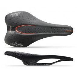 Siodło SELLE ITALIA SLR BOOST KIT CARBONIO L (id match - L1) carbon +10mm 7x9, fibra-tek, czarne (NEW)