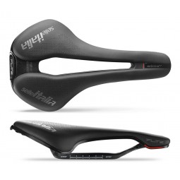 Siodło SELLE ITALIA FLITE BOOST SUPERFLOW KIT CARBONIO L (id match - L3) carbon +10mm 7x9, fibra-tek, czarne (NEW)