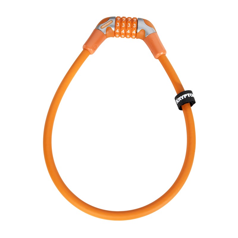 ZAPIĘCIE ROWEROWE KRYPTONITE KRYPTOFLEX 1265 NA SZYFR ORANGE 12X65CM