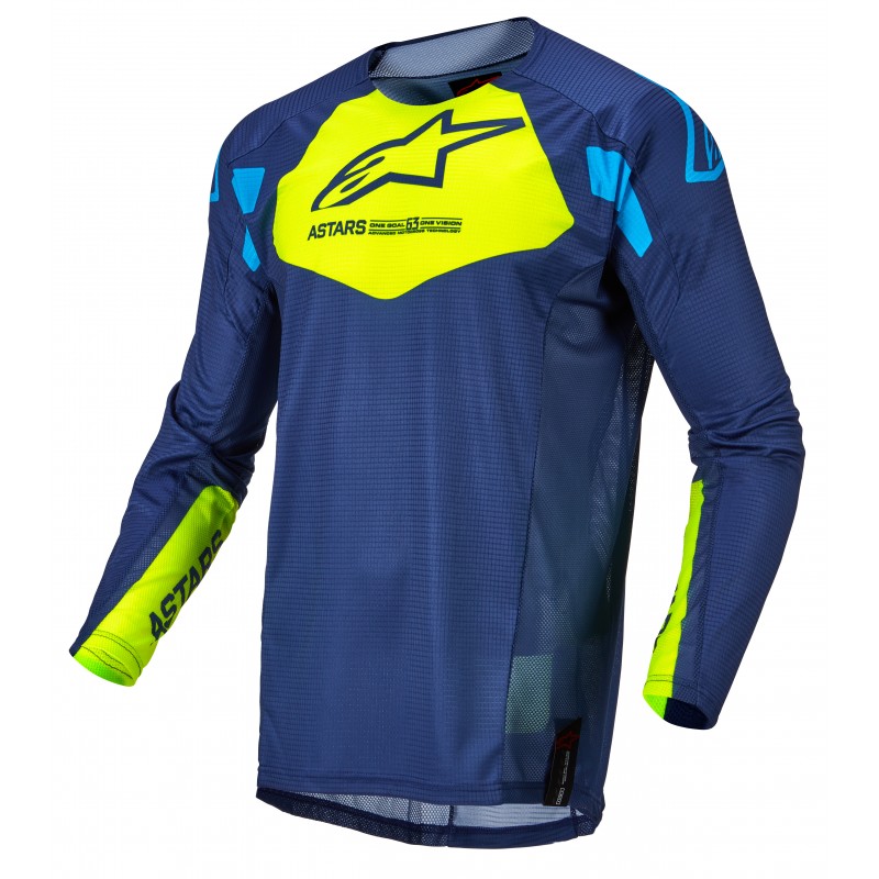 BLUZA ALPINESTARS TECHSTAR FACTORY DARK BLUE/FLUO YELLOW/BLUE NEO