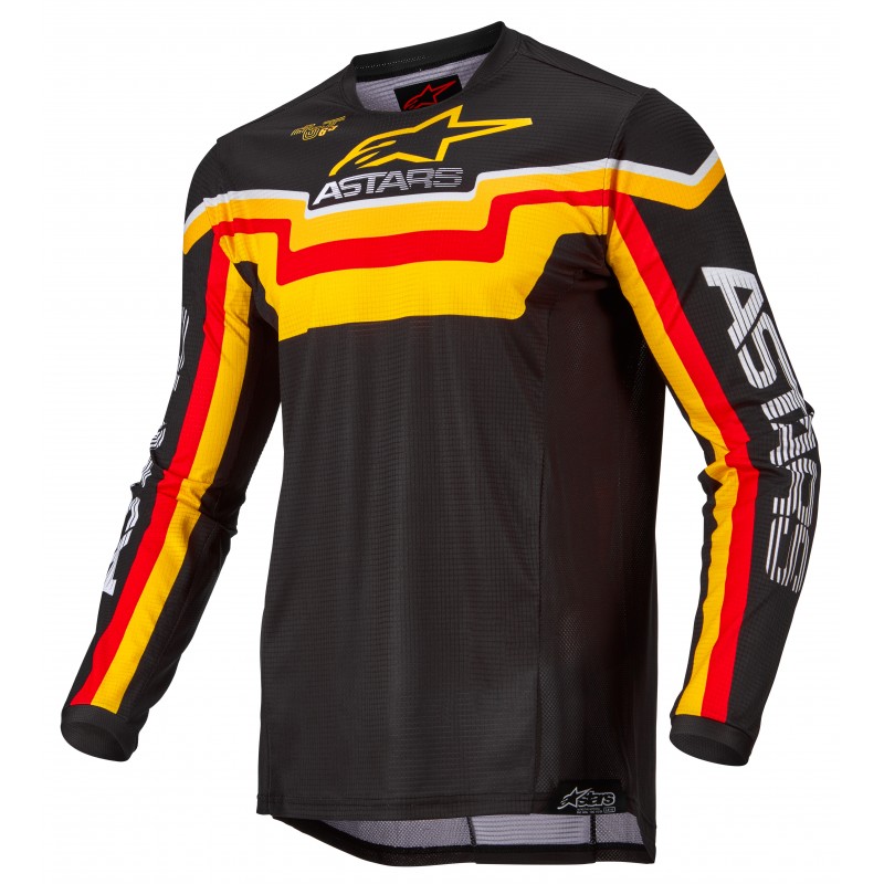 BLUZA ALPINESTARS TECHSTAR QUADRO BLACK YELLOW TANGERINE