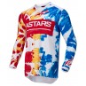 BLUZA ALPINESTARS RACER SQUAD WHITE/RED/YELLOW/TURQUOISE