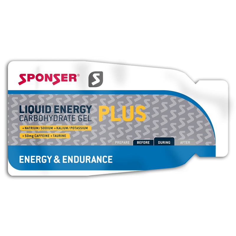 Żel energetyczny SPONSER LIQUID ENERGY PLUS neutralny z kofeiną  pudełko (40 saszetek x 35g) (NEW)