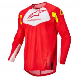 BLUZA ALPINESTARS TECHSTAR FACTORY FLUO RED/WHITE/FLUO YELLOW