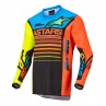 BLUZA ALPINESTARS RACER COMPASS BLACK/FLUO YELLOW/CORAL