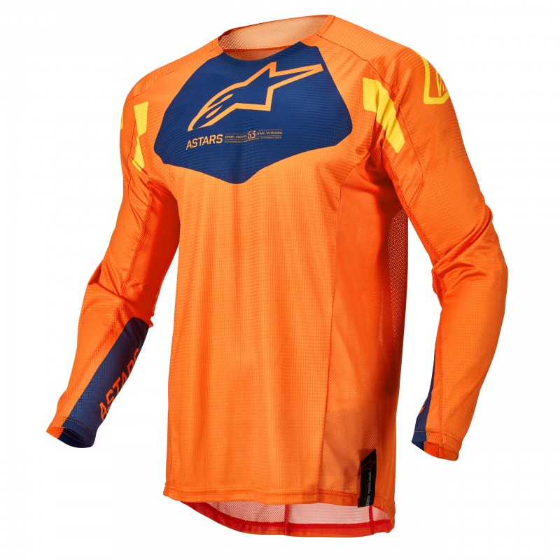 BLUZA ALPINESTARS TECHSTAR FACTORY ORANGE/DARK BLUE/WARM YELLOW