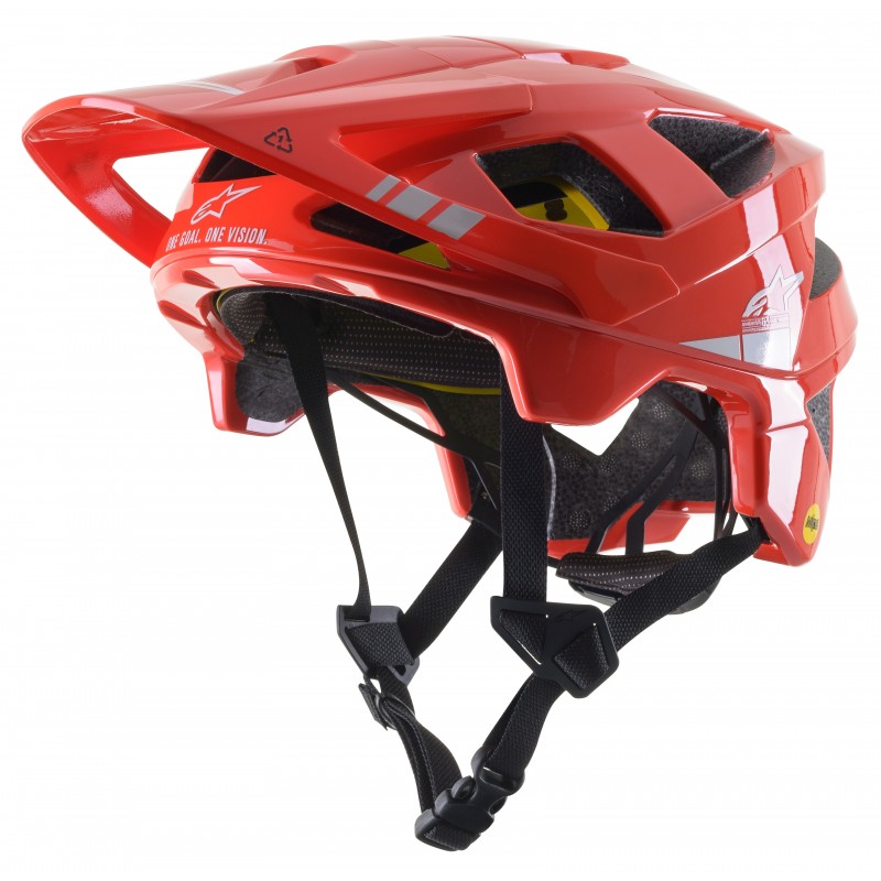 KASK ROWEROWY ALPINESTARS VECTOR TECH A1 BRIGHT RED/LIGHT GREY GLOSSY