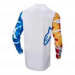 BLUZA ALPINESTARS RACER SQUAD WHITE/RED/YELLOW/TURQUOISE