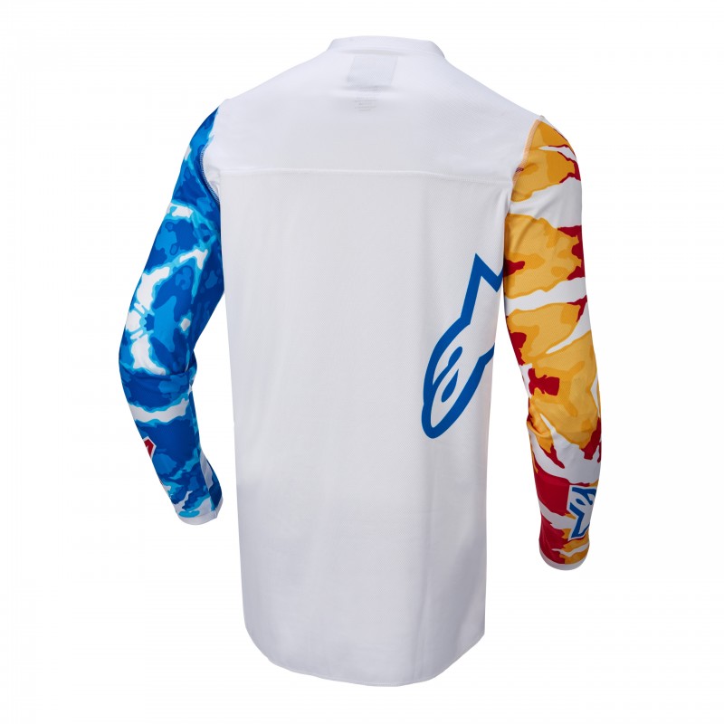 BLUZA ALPINESTARS RACER SQUAD WHITE/RED/YELLOW/TURQUOISE