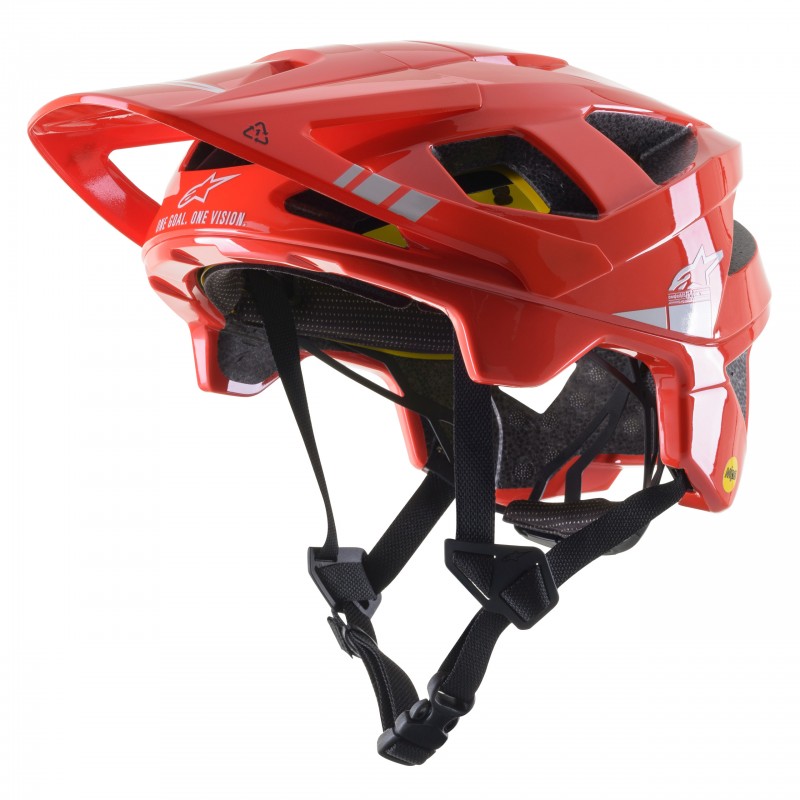 KASK ROWEROWY ALPINESTARS VECTOR TECH A1 BRIGHT RED/LIGHT GREY GLOSSY