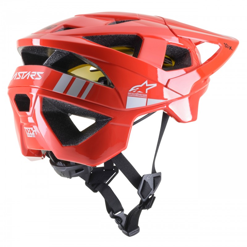 KASK ROWEROWY ALPINESTARS VECTOR TECH A1 BRIGHT RED/LIGHT GREY GLOSSY