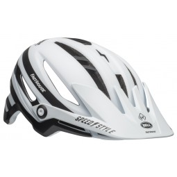 Kask mtb BELL SIXER INTEGRATED MIPS fasthouse stripes matte white black