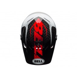 Kask full face BELL FULL-9 CARBON gloss white black hibiscus rio roz. M (55–57 cm)