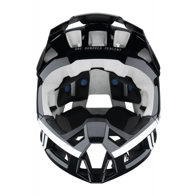 Kask full face 100% TRAJECTA Helmet w/Fidlock Black White roz. M (56-58 cm) (NEW)