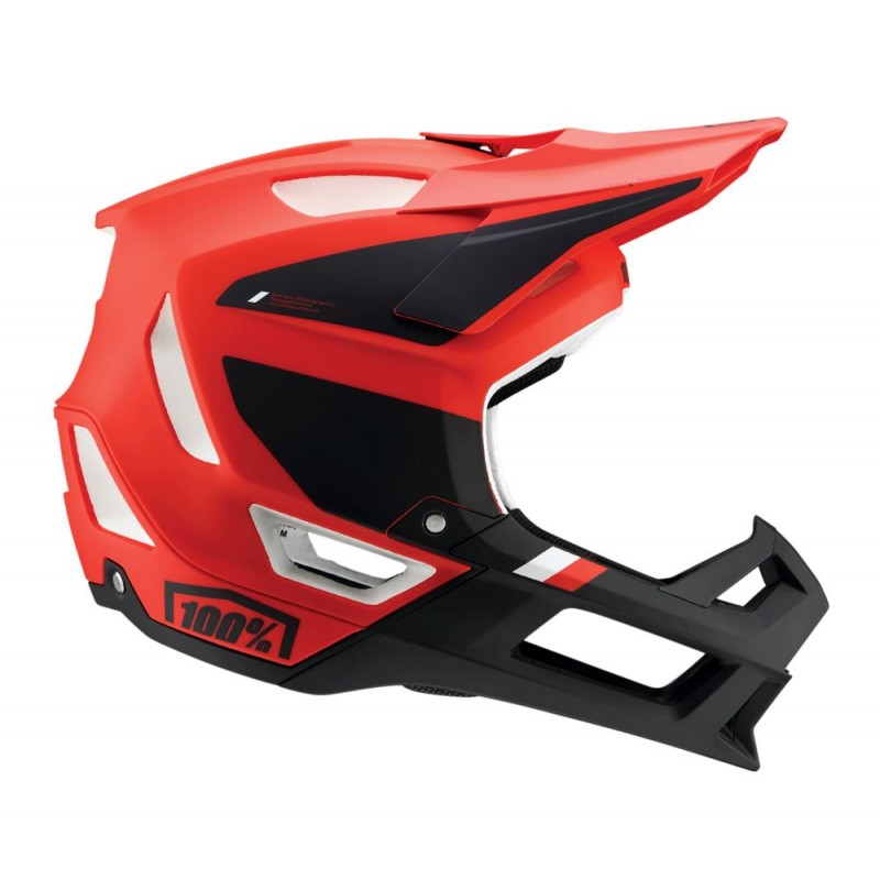 Kask full face 100% TRAJECTA Helmet w/Fidlock Cargo Fluo Red roz. S (52-56 cm) (NEW)