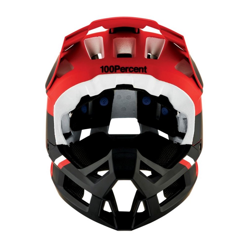 Kask full face 100% TRAJECTA Helmet w/Fidlock Cargo Fluo Red roz. S (52-56 cm) (NEW)