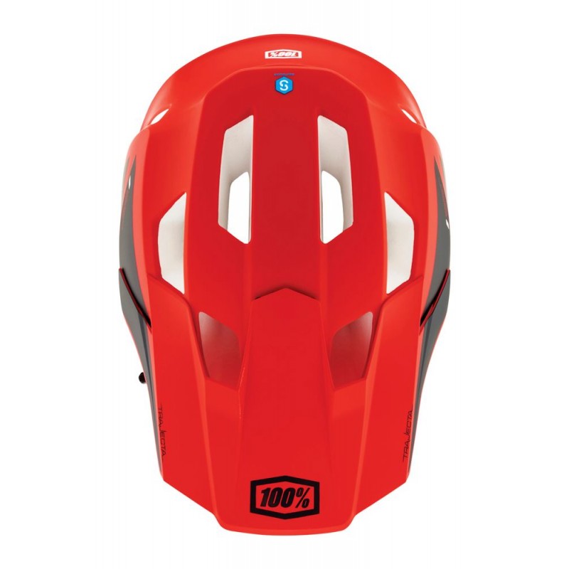 Kask full face 100% TRAJECTA Helmet w/Fidlock Cargo Fluo Red roz. S (52-56 cm) (NEW)