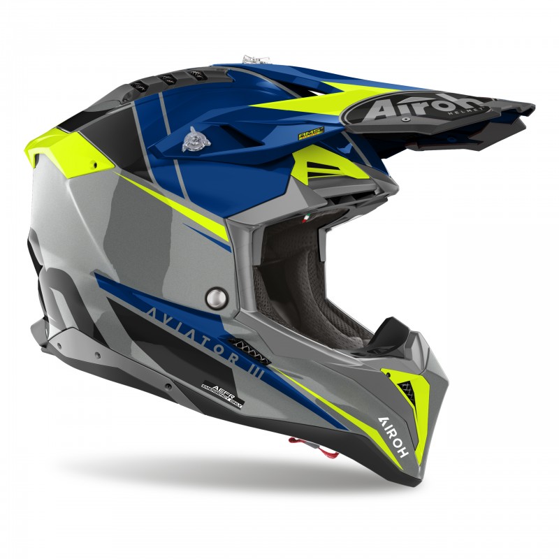 KASK AIROH AVIATOR 3 PUSH BLUE GLOSS