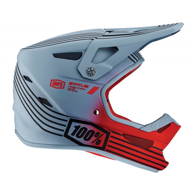 Kask full face juniorski 100% STATUS DH/BMX Helmet Caltec Grey