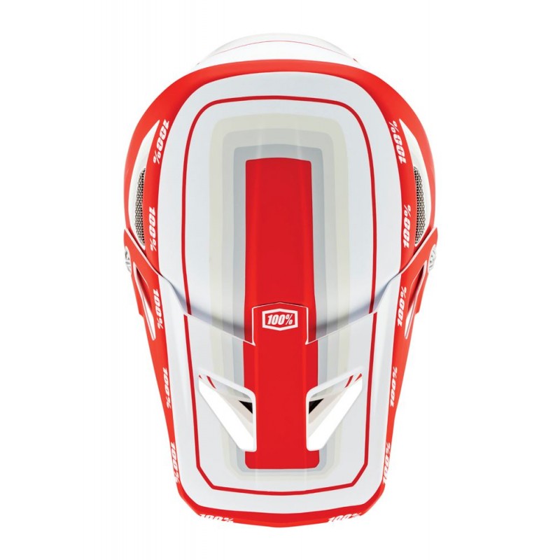 Kask full face juniorski 100% STATUS DH/BMX Helmet Topenga Red White