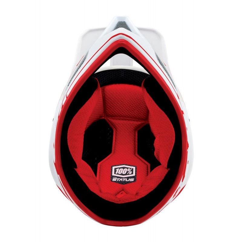 Kask full face juniorski 100% STATUS DH/BMX Helmet Topenga Red White