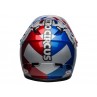 Kask full face BELL SANCTION nitro circus gloss silver blue red