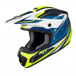 KASK HJC CS-MX II DRIFT WHITE/BLUE/YELLOW