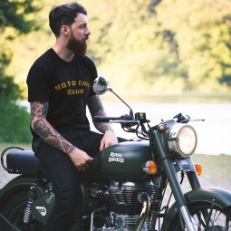 T-SHIRT BROGER MOTO CHILL CLUB BLACK