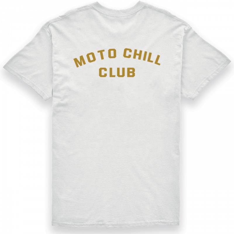 T-SHIRT BROGER MOTO CHILL CLUB WHITE