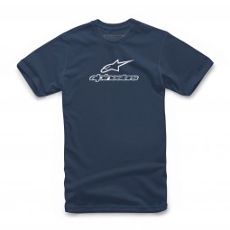 T-SHIRT ALPINESTARS WORDMARK COMBO NAVY/WHITE