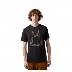 T-SHIRT FOX CAVED IN TECH BLACK