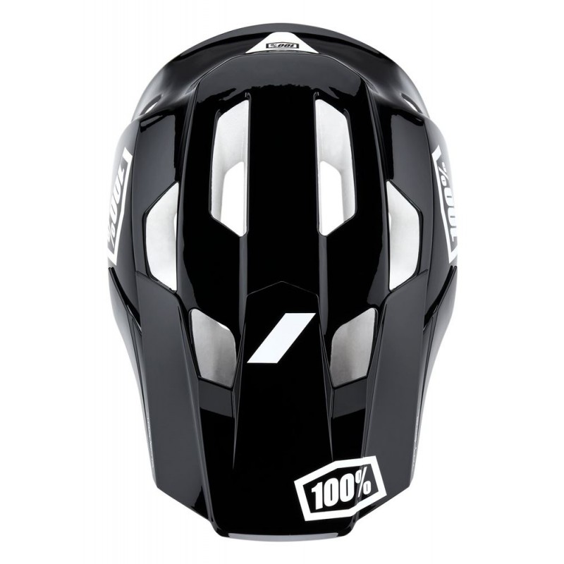 Kask full face 100% TRAJECTA Helmet black white roz. XL (61-64 cm)