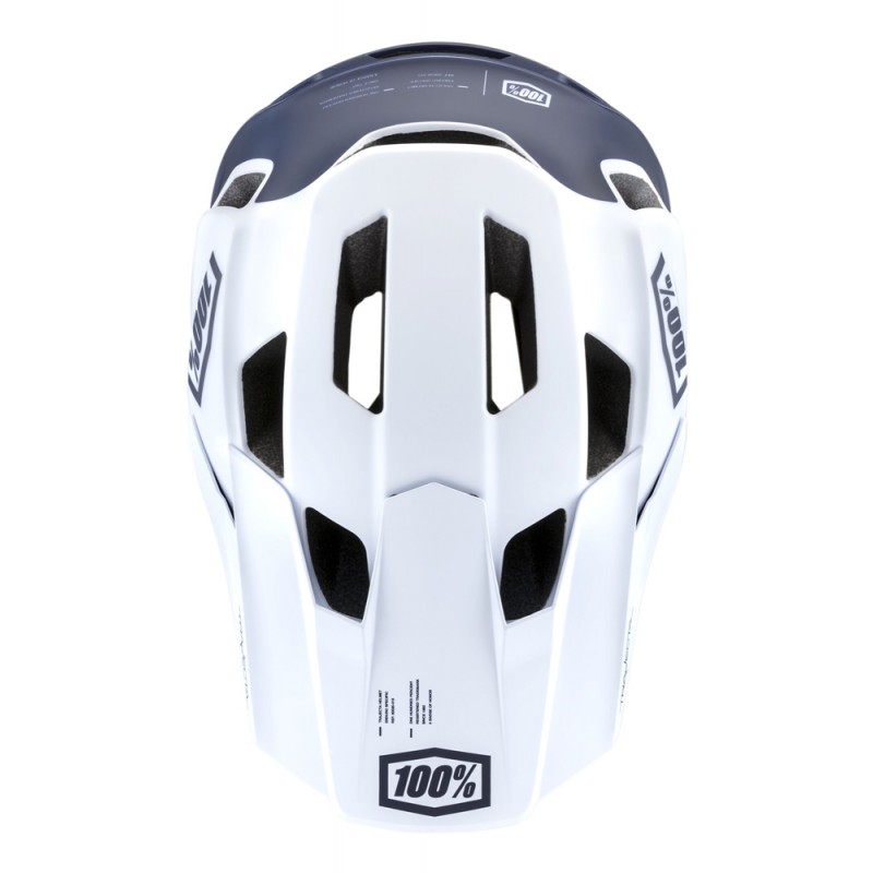 Kask full face 100% TRAJECTA Helmet White Navy roz. L (58-61 cm) (DWZ)