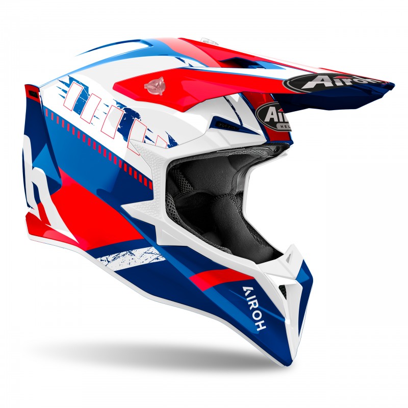 KASK AIROH WRAAAP FEEL BLUE/RED GLOSS