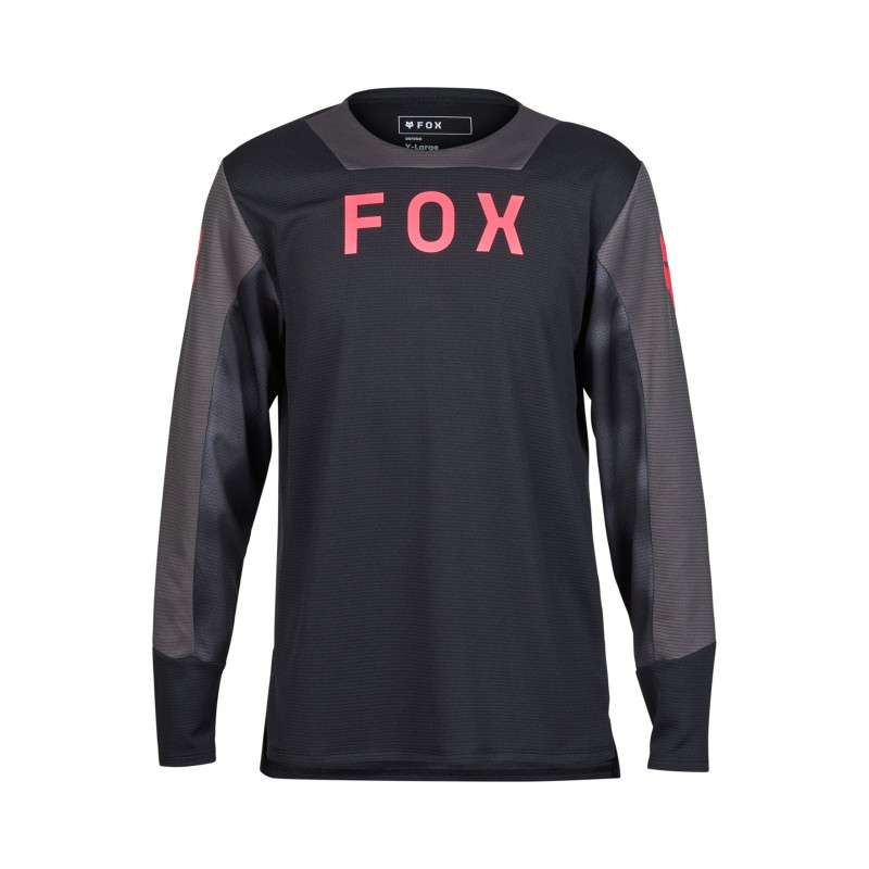 KOSZULKA ROWEROWA Z DŁUGIM RĘKAWEM FOX JUNIOR DEFEND TAUNT BLACK