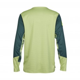 KOSZULKA ROWEROWA Z DŁUGIM RĘKAWEM FOX JUNIOR DEFEND TAUNT PALE GREEN