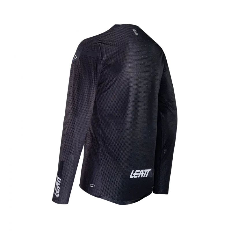 LEATT NOWOŚĆ KOSZULKA ROWEROWA (DZIECIĘCA) MTB GRAVITY 4.0 JUNIOR JERSEY BLACK KOLOR CZARNY ROZMIAR L (140-150cm)