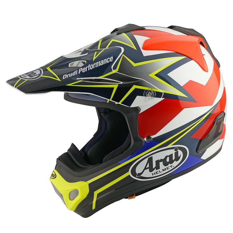 Kask Arai Mx-V Evo Stars Stripes Fluor Yellow Xs