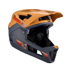 Leatt Kask Rowerowy Mtb Enduro 4.0 (Wypinana Szczęka) V23 Helmet Suede Kolor Czarny/Rdzawy Rozmiar S (51-55 Cm)