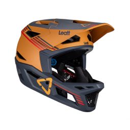 Leatt Kask Rowerowy Mtb Gravity 4.0 V23 Helmet Suede Kolor Czarny/Rdzawy Rozmiar M (57-58 Cm)