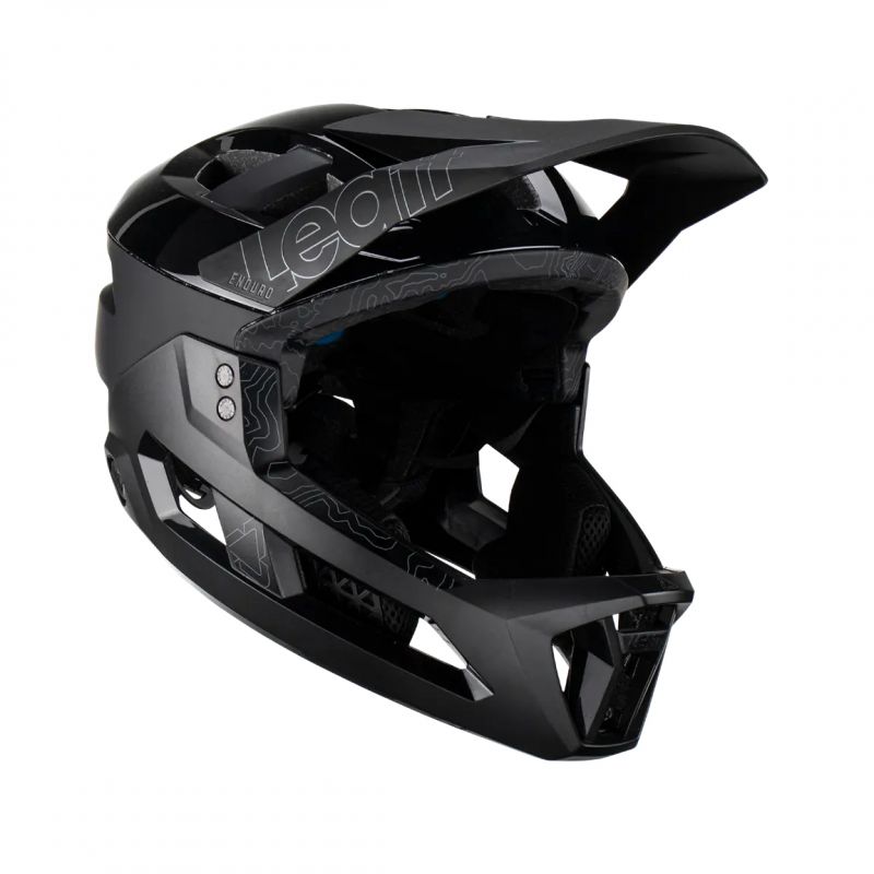 Leatt Kask Rowerowy Mtb Enduro 3.0 (Wypinana Szczęka/Kask 3W1) V23 Stealth Kolor Czarny Rozmiar L (59-63 Cm)