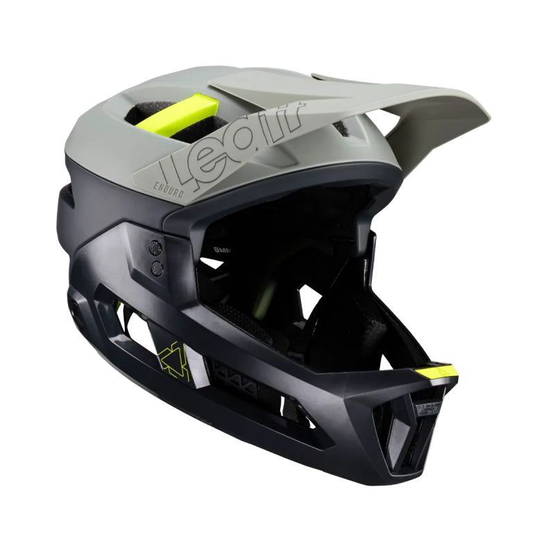 Leatt Kask Rowerowy Mtb Enduro 3.0 (Wypinana Szczęka/Kask 3W1) V24 Granite Kolor Czarny/Szary Rozmiar L (59-63 Cm)