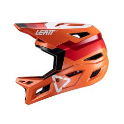 Leatt Kask Rowerowy Mtb Gravity 4.0 V24 Helmet Flame Kolor Pomarańczowy/Bordowy/Biały Rozmiar M (57-58 Cm)