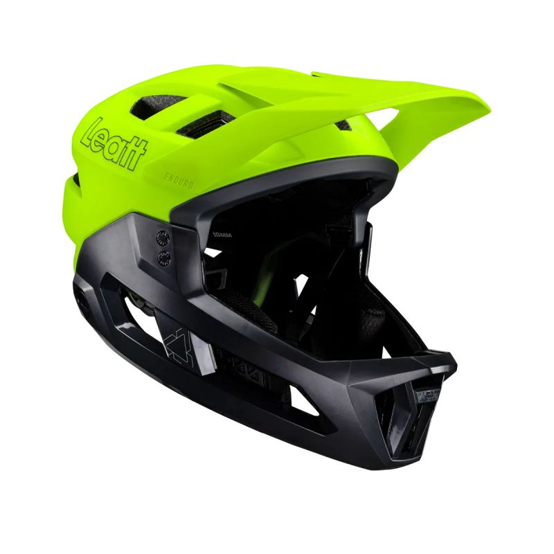 Leatt Kask Rowerowy Mtb Enduro 2.0 (Wypinana Szczęka) V24 Lime Kolor Czarny/Żółty Fluo Rozmiar L (59-63 Cm)