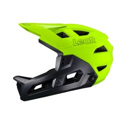 Leatt Kask Rowerowy Mtb Enduro 2.0 (Wypinana Szczęka) V24 Lime Kolor Czarny/Żółty Fluo Rozmiar L (59-63 Cm)