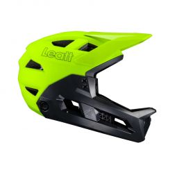 Leatt Kask Rowerowy Mtb Enduro 2.0 (Wypinana Szczęka) V24 Lime Kolor Czarny/Żółty Fluo Rozmiar L (59-63 Cm)