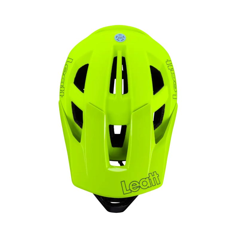 Leatt Kask Rowerowy Mtb Enduro 2.0 (Wypinana Szczęka) V24 Lime Kolor Czarny/Żółty Fluo Rozmiar L (59-63 Cm)